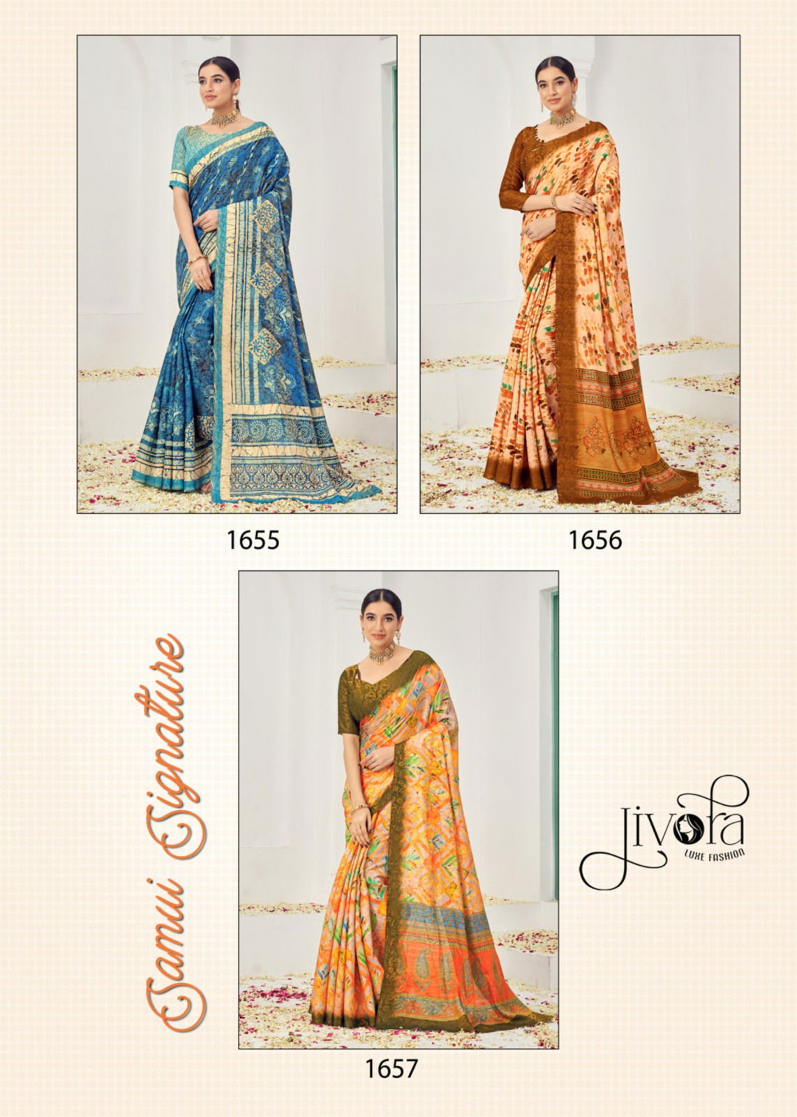 Samui Signature By Jivora Digital Printed Best Saree Wholesale Shop In Surat